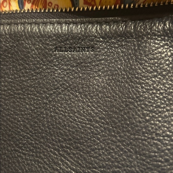 AllSaints Large Black Leather Shoulder Bag - Picture 4 of 5